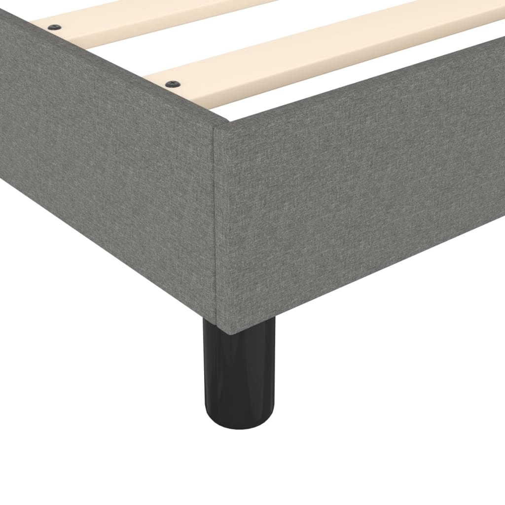 Κρεβάτι Boxspring με Στρώμα Σκούρο Γκρι 100x200 εκ. Υφασμάτινο - Pakobazaar