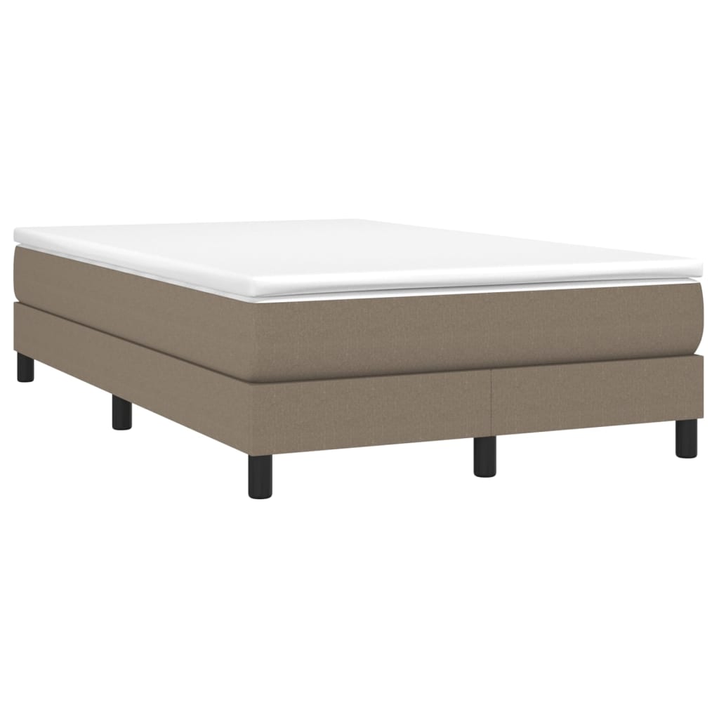 Κρεβάτι Boxspring με Στρώμα Taupe 120x200 εκ. Υφασμάτινο