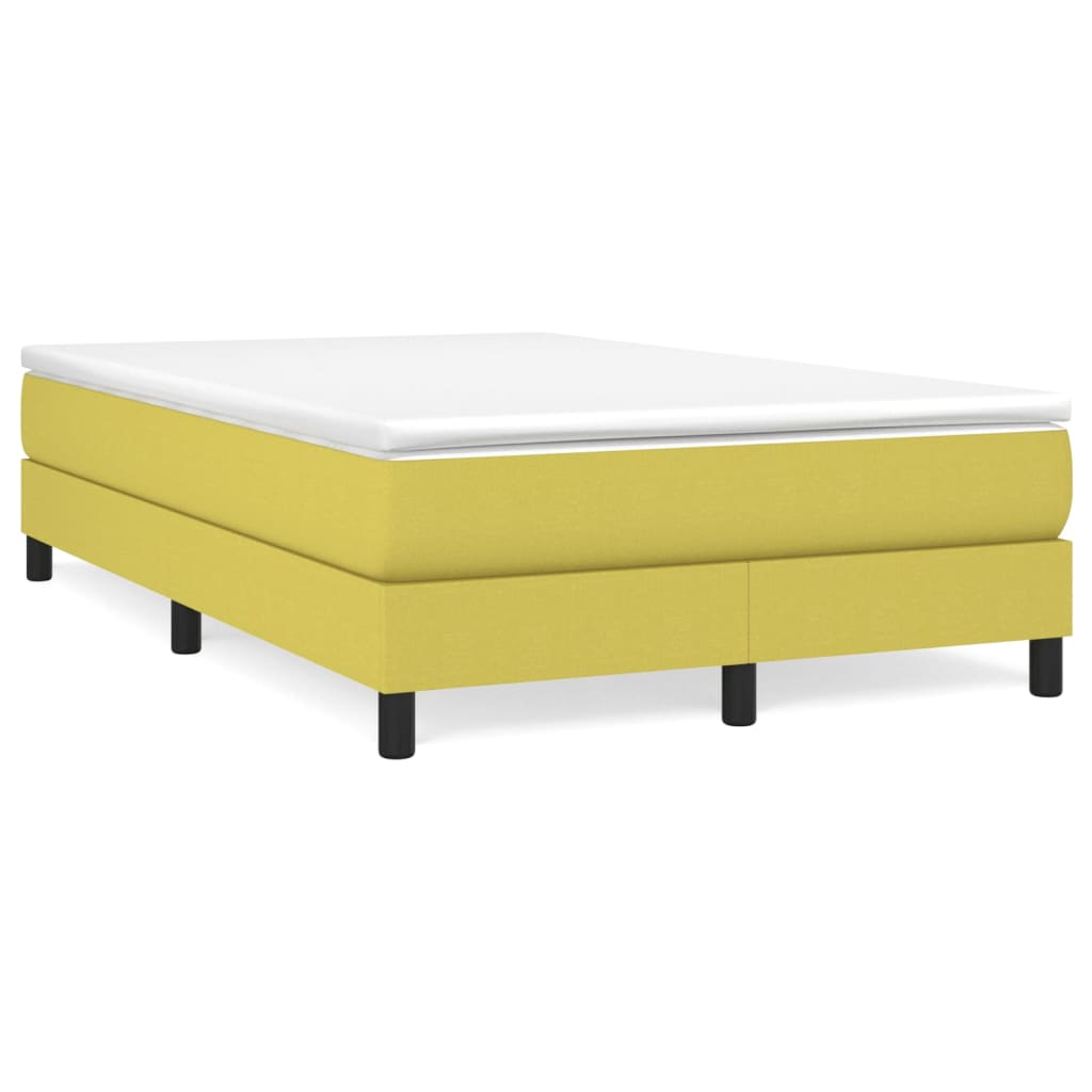 Κρεβάτι Boxspring με Στρώμα Πράσινο 120x200 εκ. Υφασμάτινο