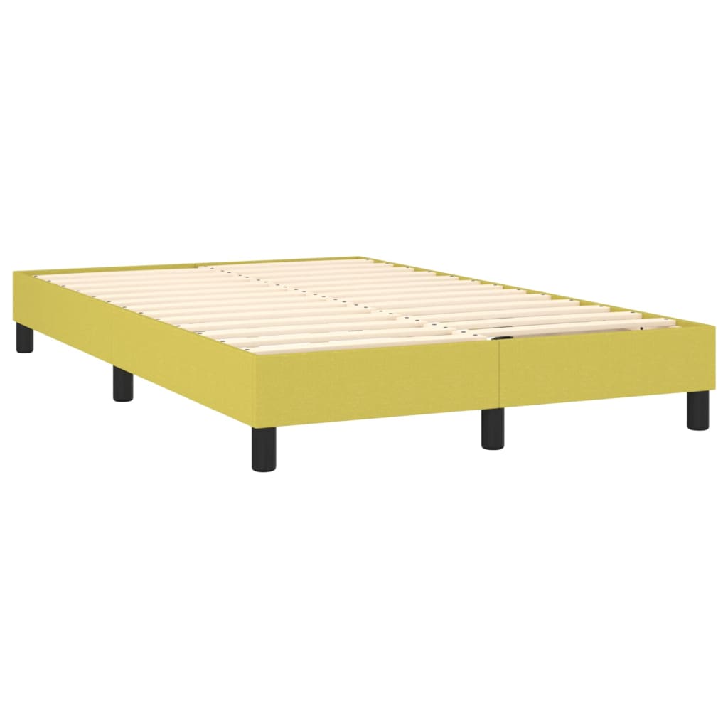 Κρεβάτι Boxspring με Στρώμα Πράσινο 120x200 εκ. Υφασμάτινο