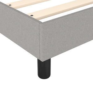Κρεβάτι Boxspring με Στρώμα Ανοιχτό Γκρι 140x190 εκ. Υφασμάτινο