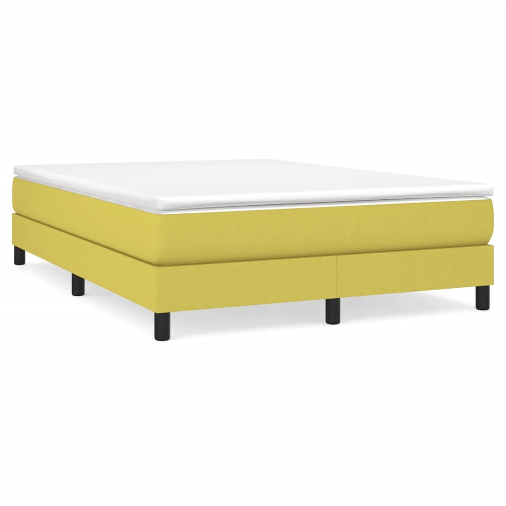Κρεβάτι Boxspring με Στρώμα Πράσινο 140x190 εκ. Υφασμάτινο