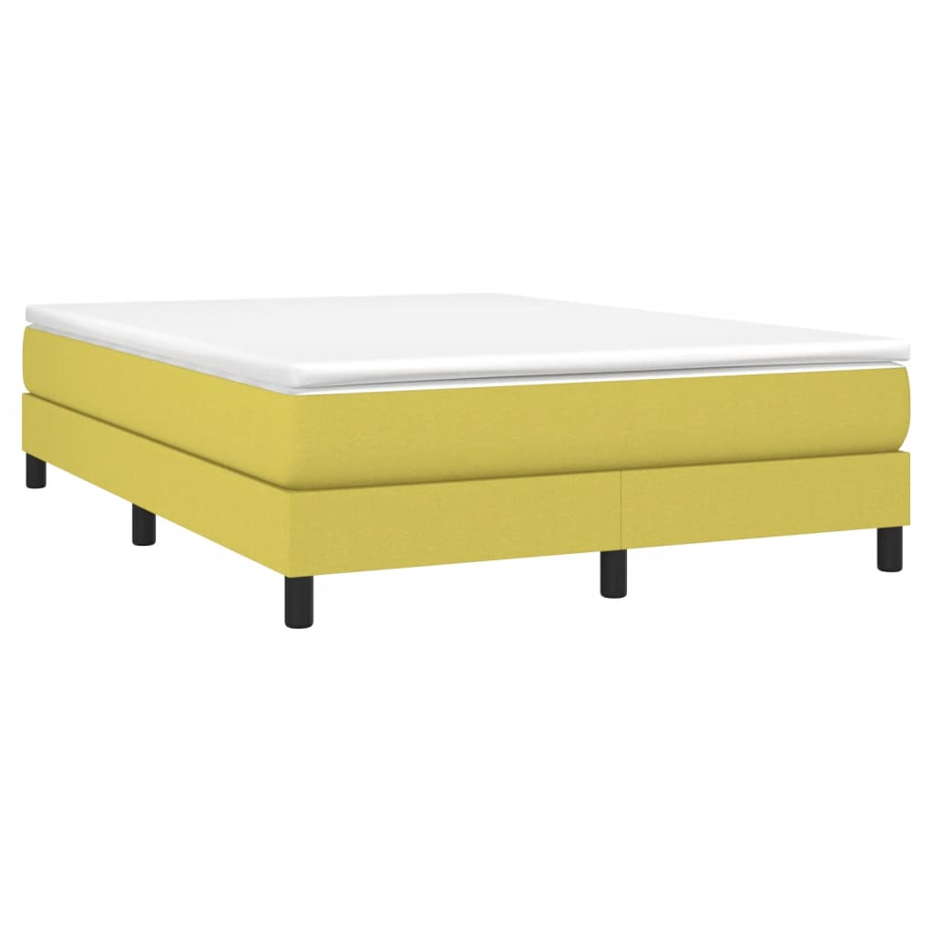 Κρεβάτι Boxspring με Στρώμα Πράσινο 140x190 εκ. Υφασμάτινο