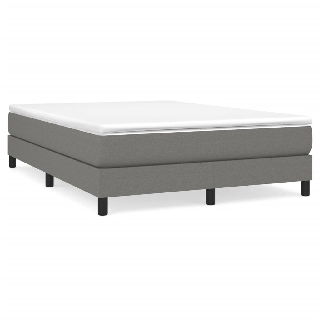 Κρεβάτι Boxspring με Στρώμα Σκούρο Γκρι 160x200 εκ Υφασμάτινο - Pakobazaar