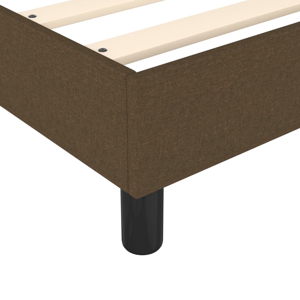 Κρεβάτι Boxspring με Στρώμα Σκούρο Καφέ 180x200 εκ Υφασμάτινο
