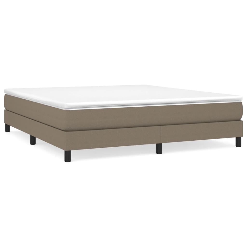 Κρεβάτι Boxspring με Στρώμα Taupe 180x200 εκ. Υφασμάτινο