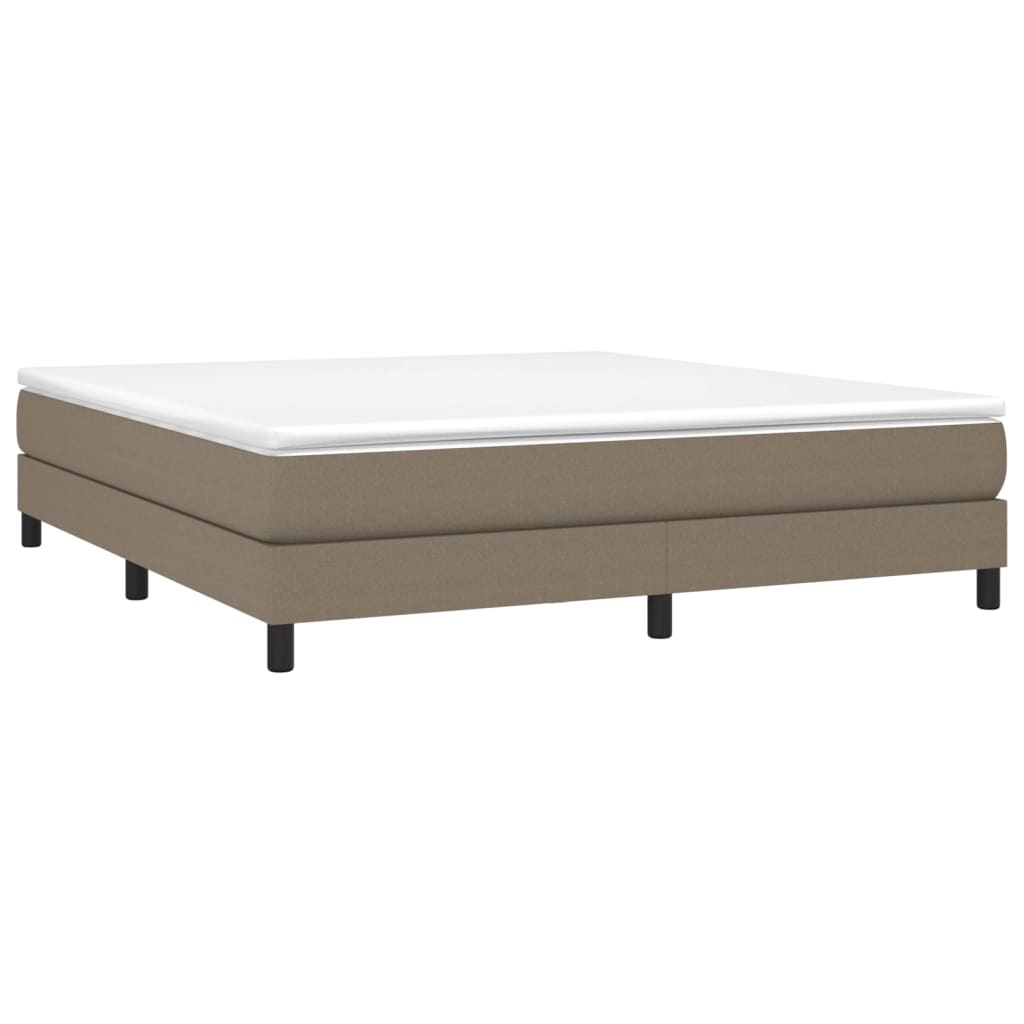 Κρεβάτι Boxspring με Στρώμα Taupe 180x200 εκ. Υφασμάτινο