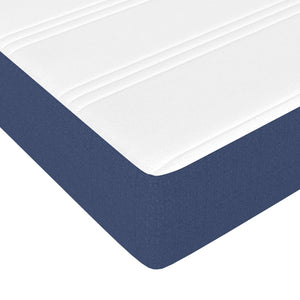 Κρεβάτι Boxspring με Στρώμα Μπλε 180x200 εκ. Υφασμάτινο