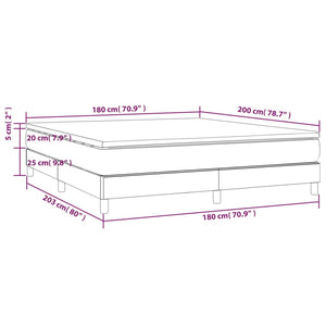 Κρεβάτι Boxspring με Στρώμα Πράσινο 180x200 εκ.Υφασμάτινο