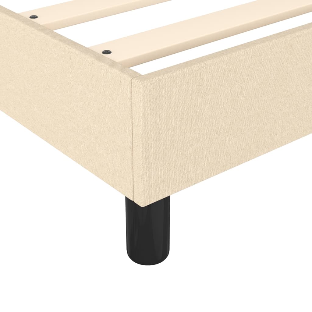 Κρεβάτι Boxspring με Στρώμα Κρεμ 200x200 εκ. Υφασμάτινο