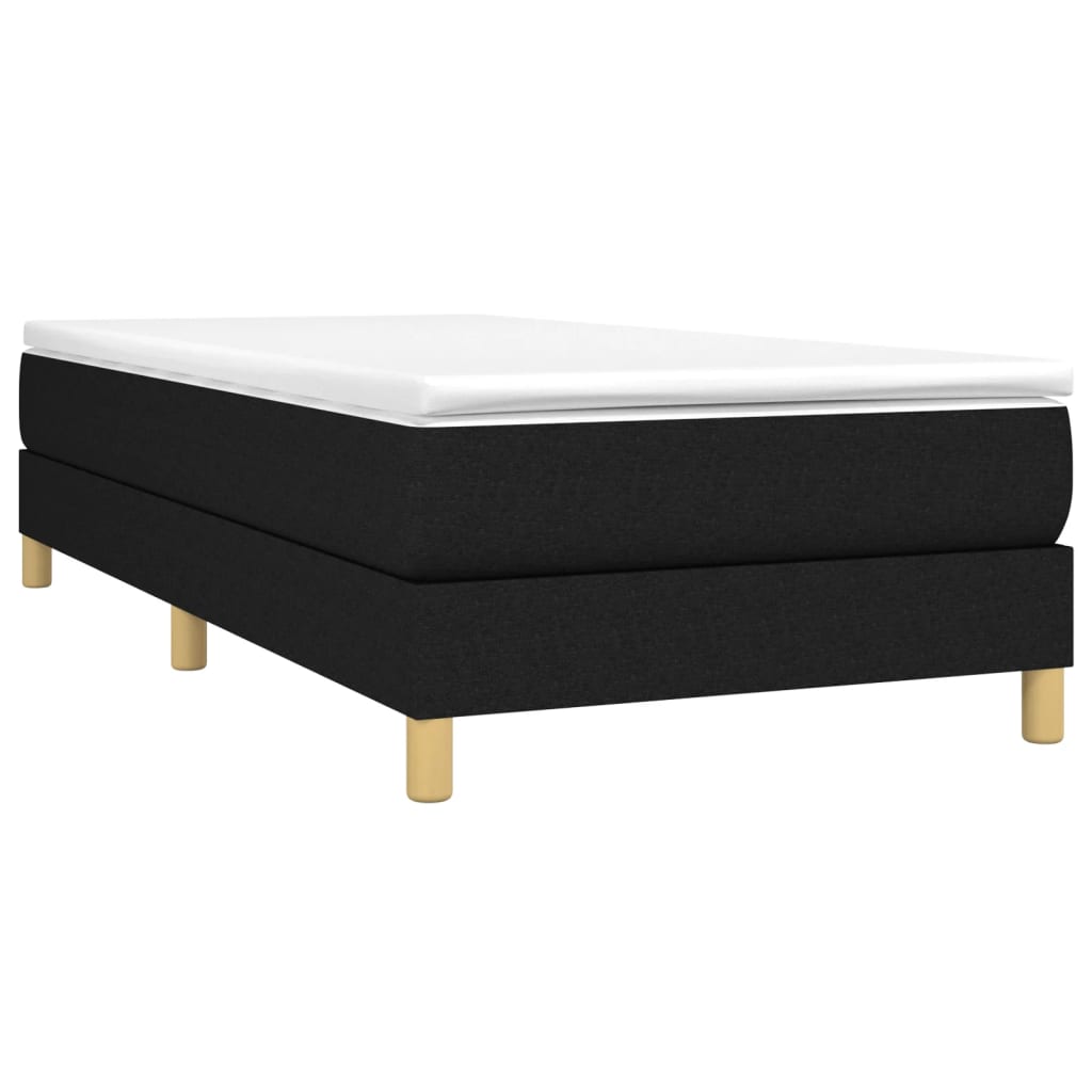 Κρεβάτι Boxspring με Στρώμα Μαύρο 80 x 200 εκ. Υφασμάτινο