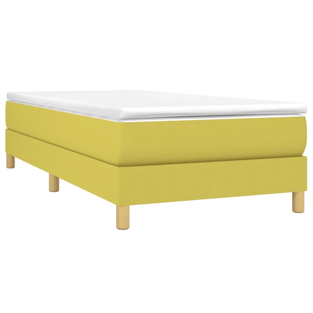 Κρεβάτι Boxspring με Στρώμα Πράσινο 80 x 200 εκ. Υφασμάτινο