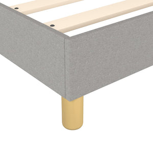 Κρεβάτι Boxspring με Στρώμα Ανοιχτό Γκρι 100x200 εκ. Υφασμάτινο - Pakobazaar