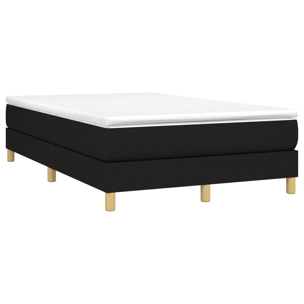 Κρεβάτι Boxspring με Στρώμα Μαύρο 120x200 εκ. Υφασμάτινο - Pakobazaar