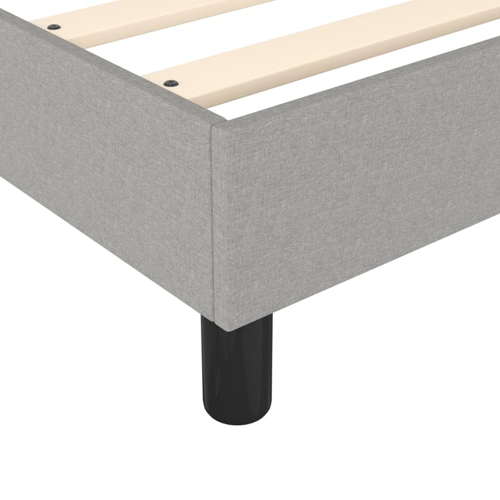 Κρεβάτι Boxspring με Στρώμα Ανοιχτό Γκρι 80x200 εκ. Υφασμάτινο