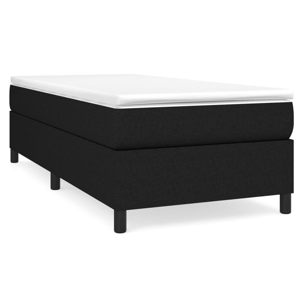Κρεβάτι Boxspring με Στρώμα Μαύρο 80 x 200 εκ. Υφασμάτινο