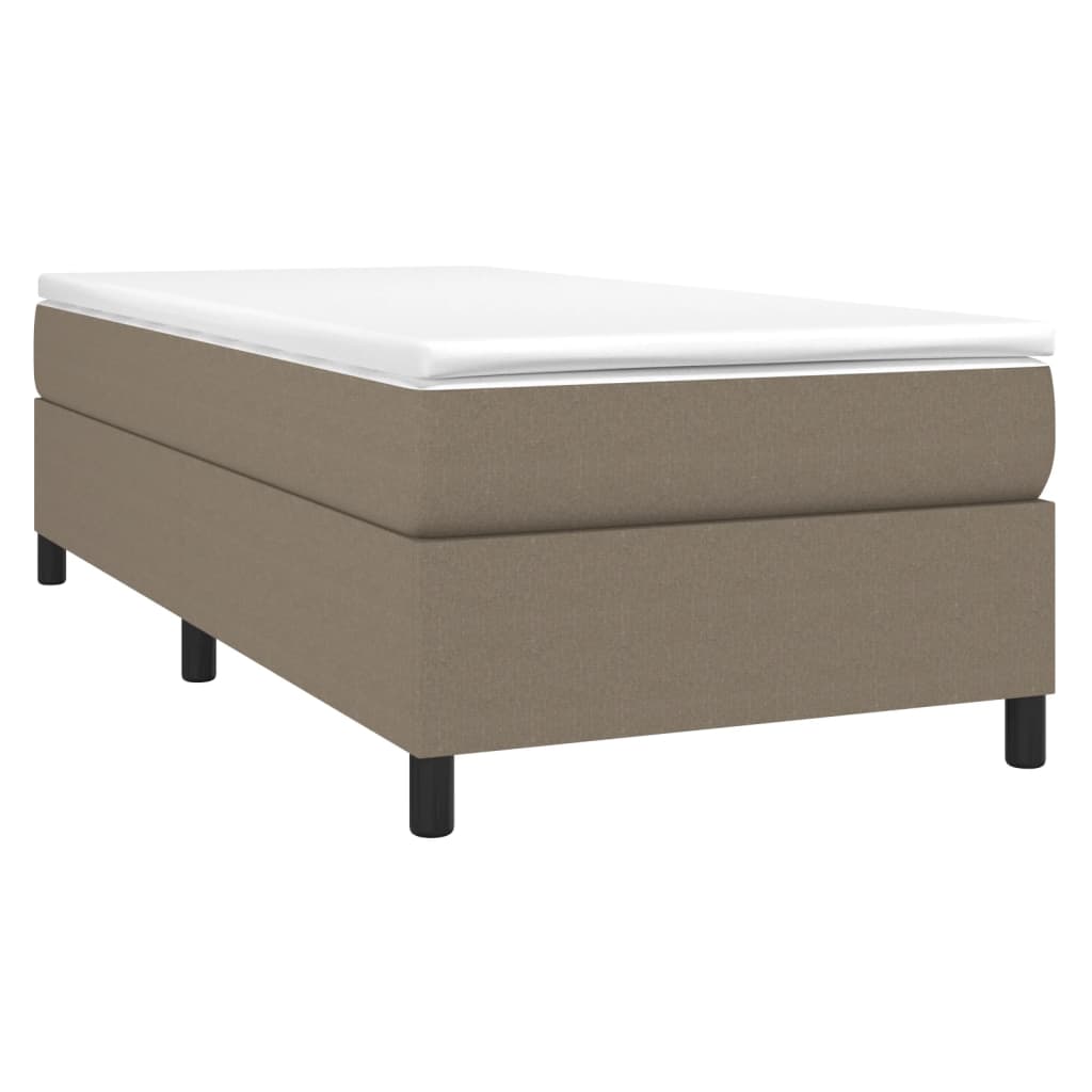 Κρεβάτι Boxspring με Στρώμα Taupe 90x190 εκ.Υφασμάτινο