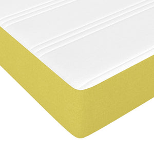 Κρεβάτι Boxspring με Στρώμα Πράσινο 90x190 εκ.Υφασμάτινο
