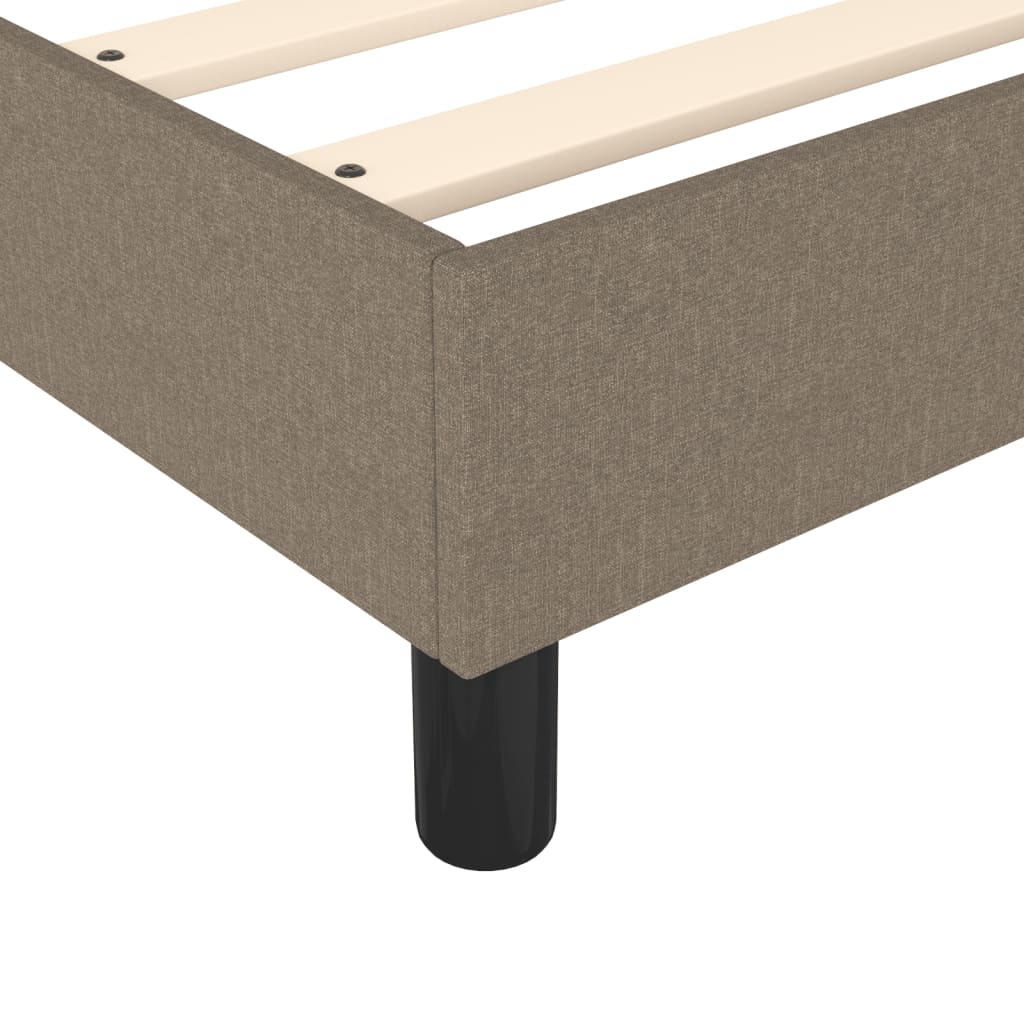 Κρεβάτι Boxspring με Στρώμα Taupe 90x200 εκ. Υφασμάτινο