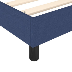 Κρεβάτι Boxspring με Στρώμα Μπλε 90x200 εκ.Υφασμάτινο