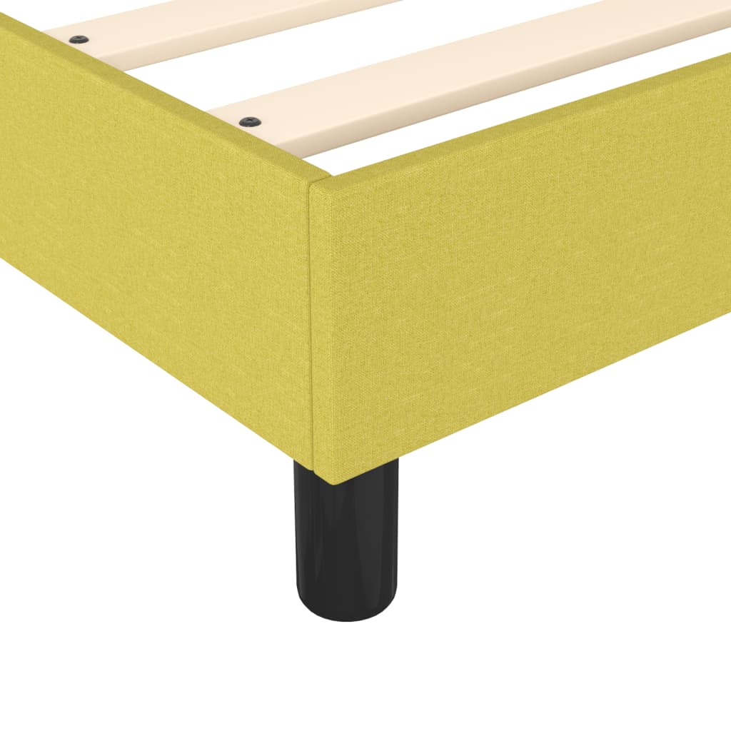 Κρεβάτι Boxspring με Στρώμα Πράσινο 90x200 εκ. Υφασμάτινο