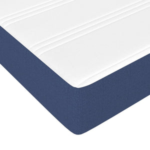 Κρεβάτι Boxspring με Στρώμα Μπλε 100 x 200 εκ. Υφασμάτινο