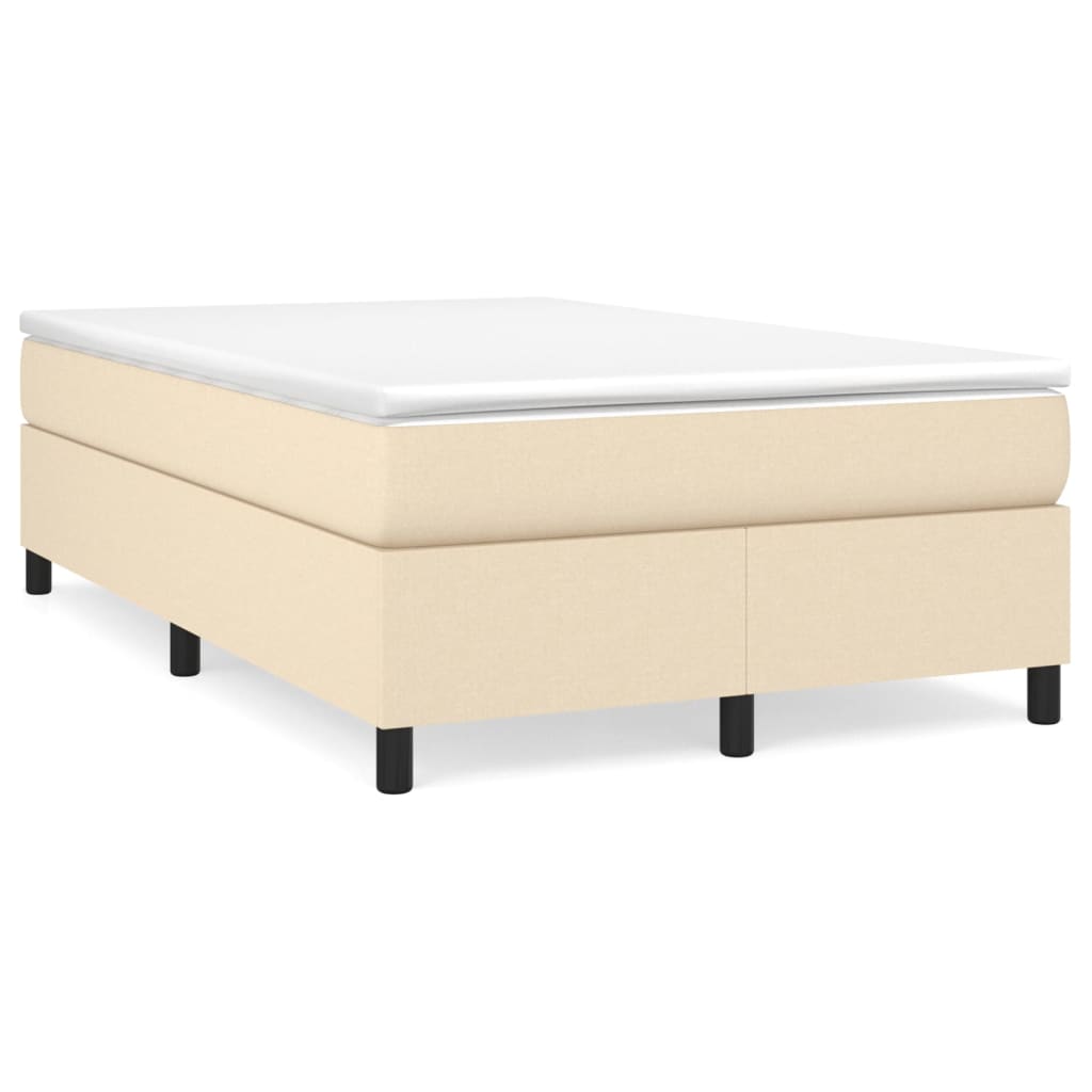 Κρεβάτι Boxspring με Στρώμα Κρεμ 120x200 εκ. Υφασμάτινο