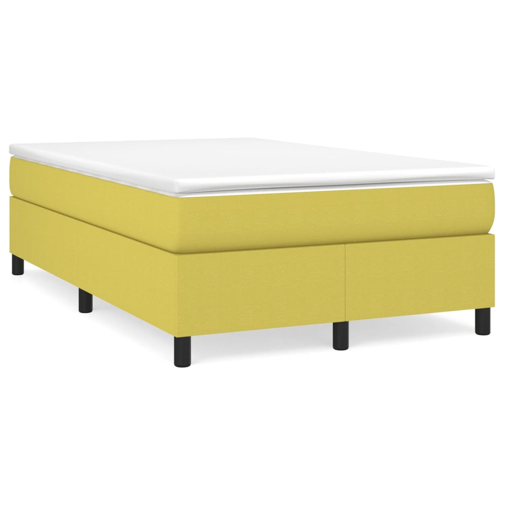 Κρεβάτι Boxspring με Στρώμα Πράσινο 120x200 εκ. Υφασμάτινο