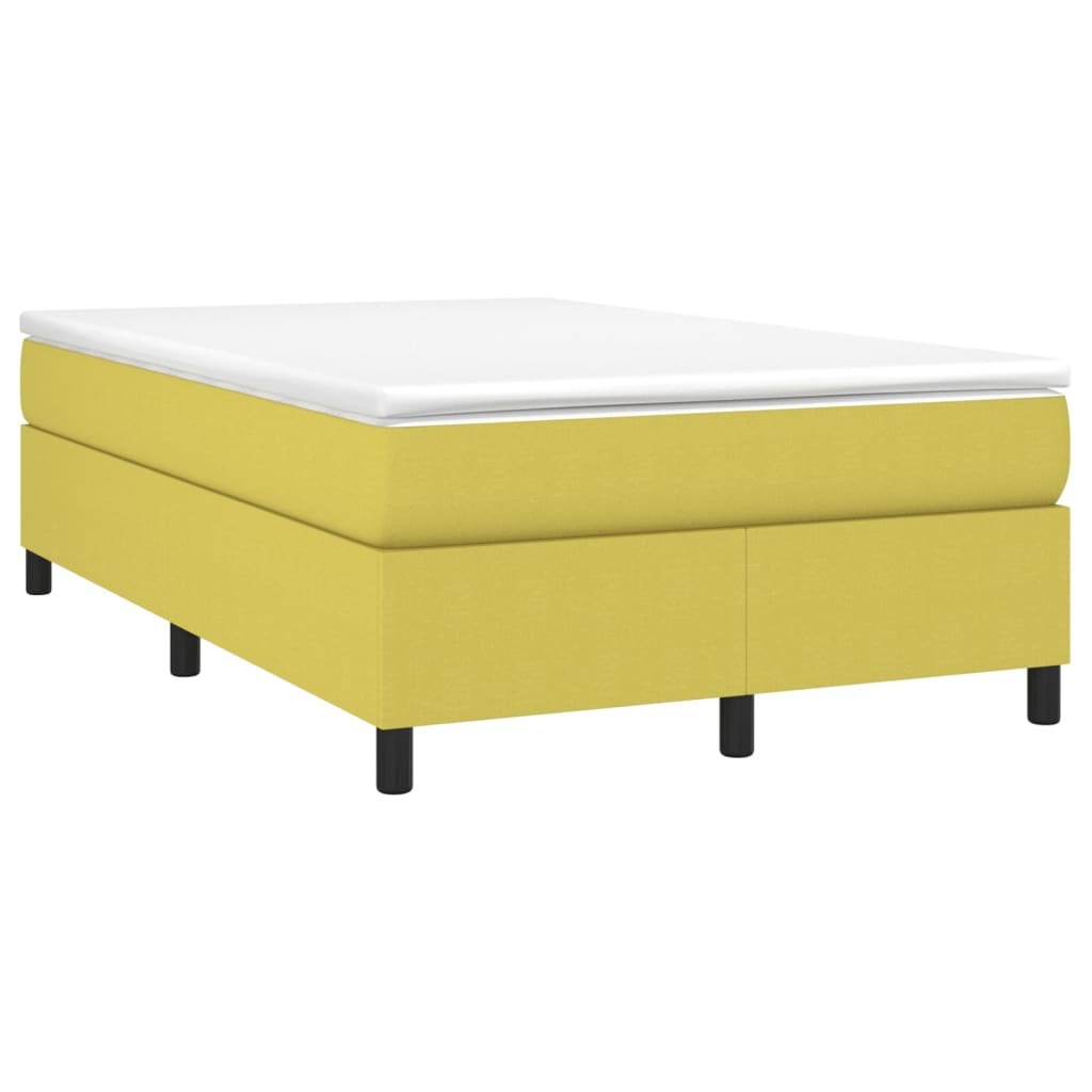 Κρεβάτι Boxspring με Στρώμα Πράσινο 120x200 εκ. Υφασμάτινο
