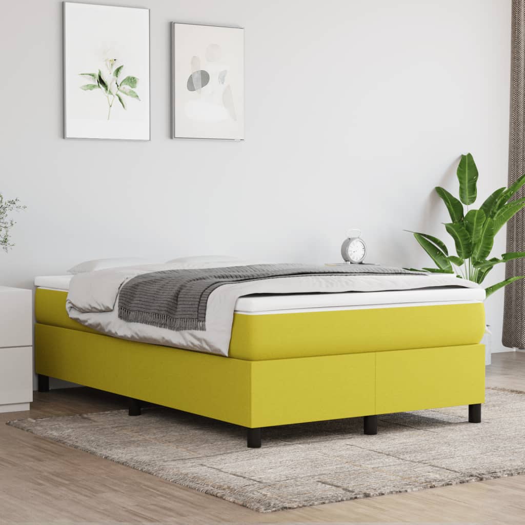 Κρεβάτι Boxspring με Στρώμα Πράσινο 120x200 εκ. Υφασμάτινο