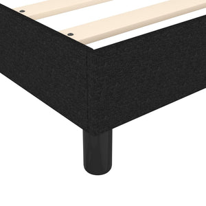 Κρεβάτι Boxspring με Στρώμα Μαύρο 140x190 εκ. Υφασμάτινο