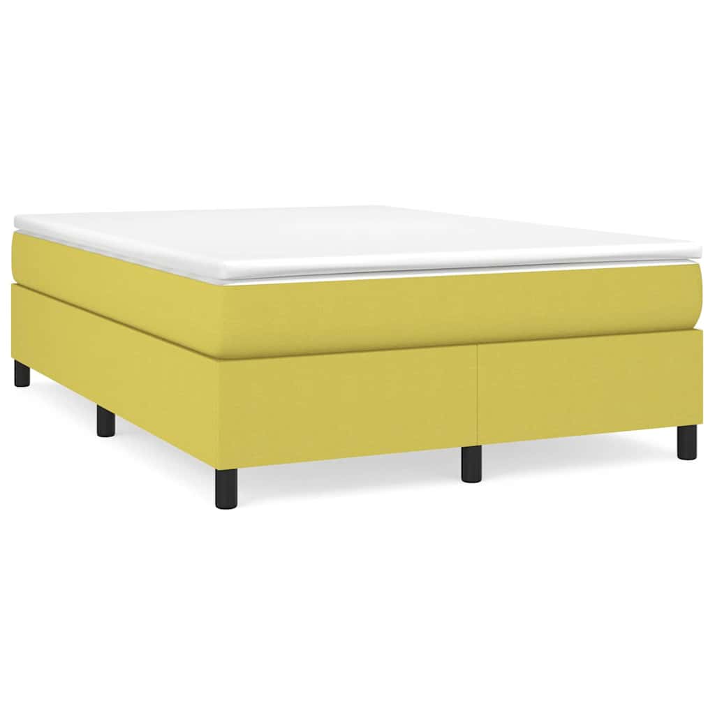 Κρεβάτι Boxspring με Στρώμα Πράσινο 140x190 εκ. Υφασμάτινο - Pakobazaar