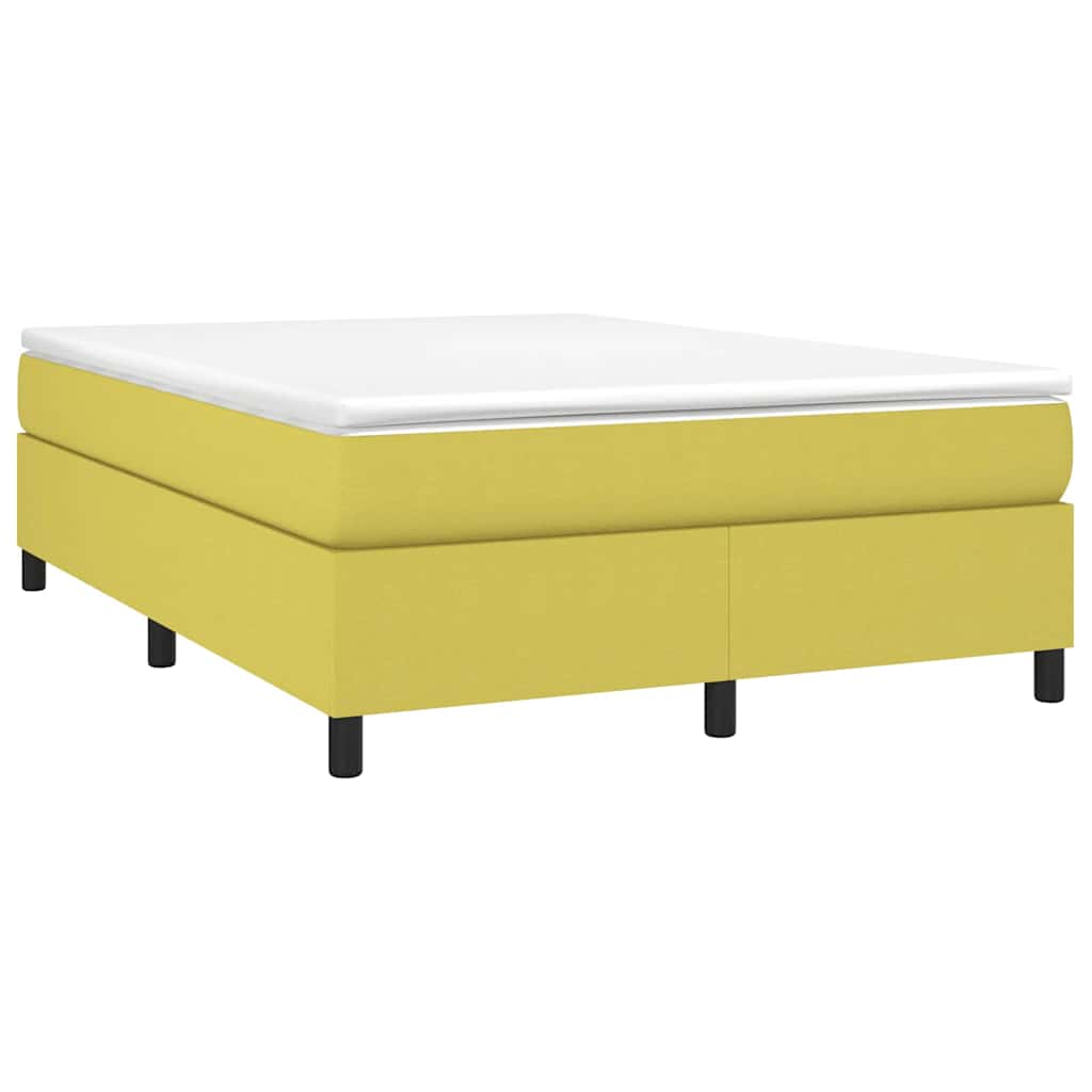 Κρεβάτι Boxspring με Στρώμα Πράσινο 140x190 εκ. Υφασμάτινο - Pakobazaar