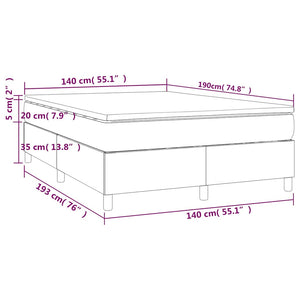 Κρεβάτι Boxspring με Στρώμα Πράσινο 140x190 εκ. Υφασμάτινο - Pakobazaar