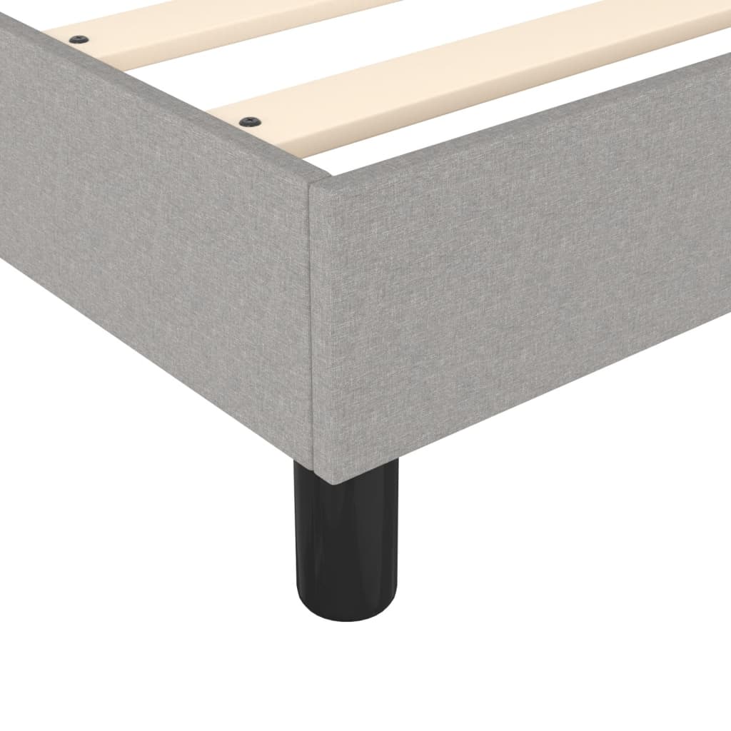 Κρεβάτι Boxspring με Στρώμα Ανοιχτό Γκρι 140x200 εκ. Υφασμάτινο