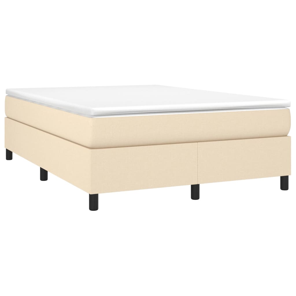 Κρεβάτι Boxspring με Στρώμα Κρεμ 140x200 εκ. Υφασμάτινο