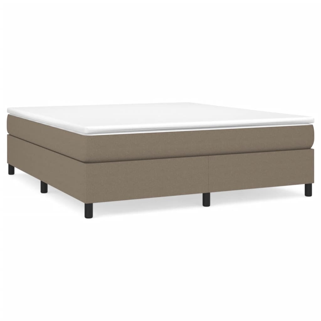 Κρεβάτι Boxspring με Στρώμα Taupe 160x200 εκ. Υφασμάτινο