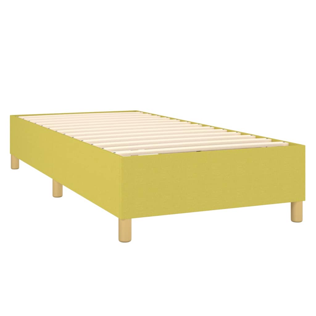 Κρεβάτι Boxspring με Στρώμα Πράσινο 90x190 εκ.Υφασμάτινο