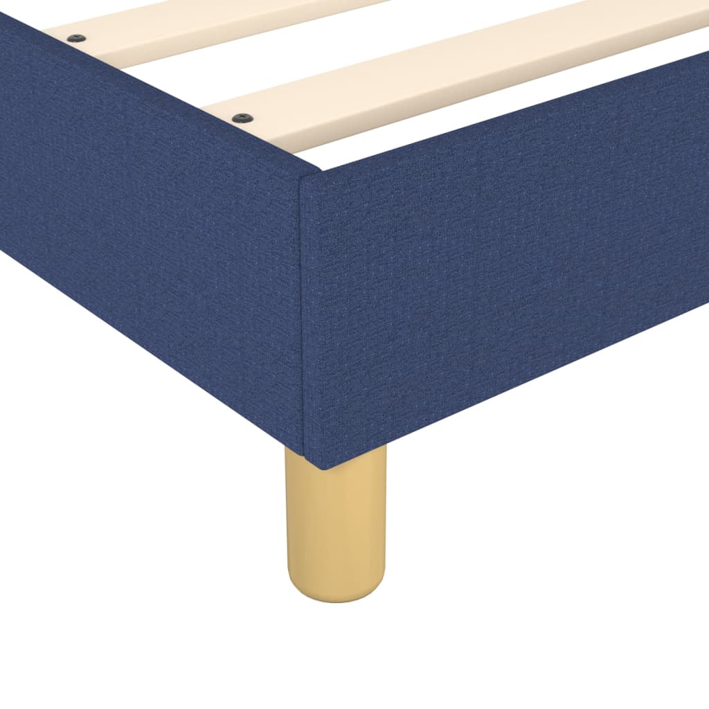 Κρεβάτι Boxspring με Στρώμα Μπλε 120x200 εκ. Υφασμάτινο