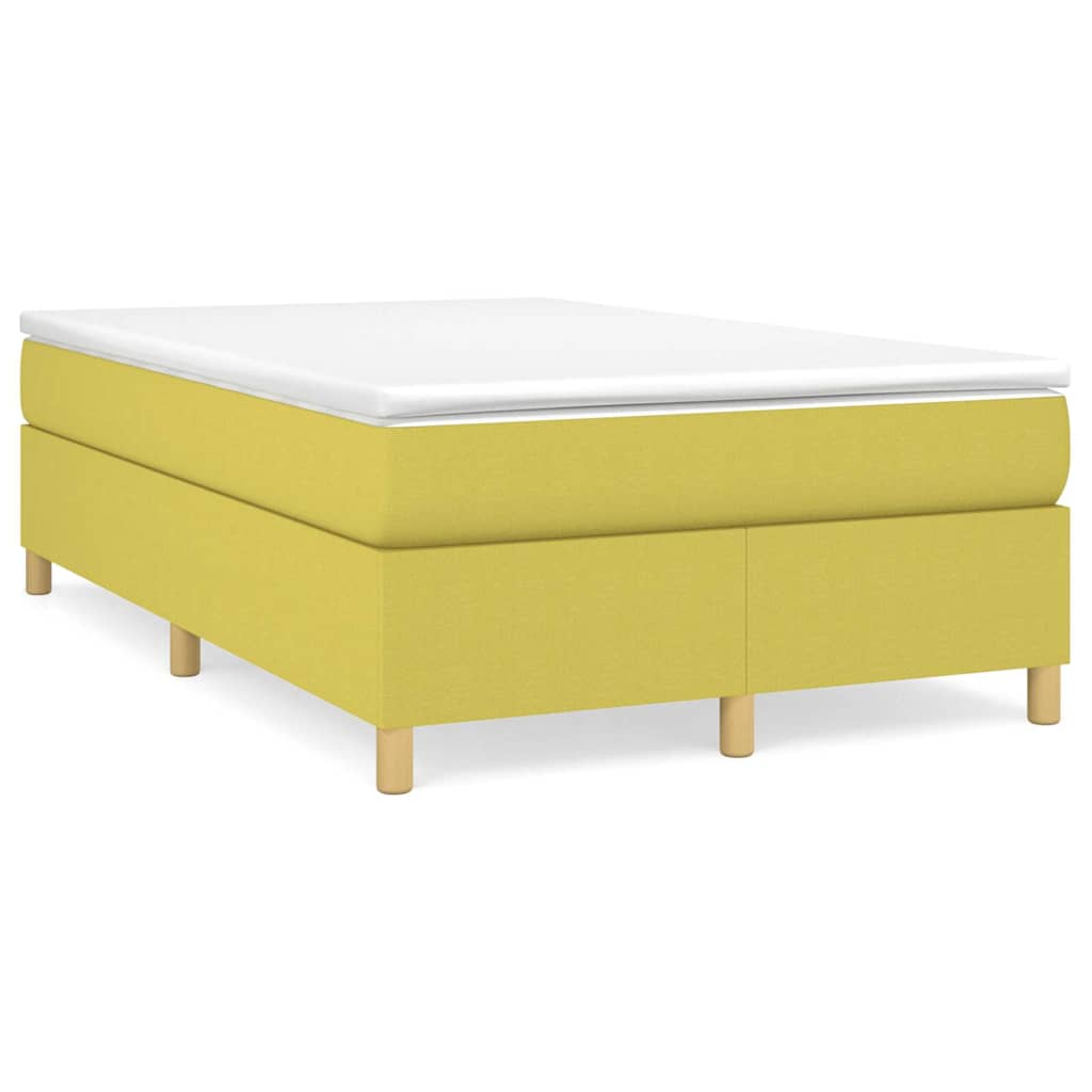 Κρεβάτι Boxspring με Στρώμα Πράσινο 120x200 εκ. Υφασμάτινο