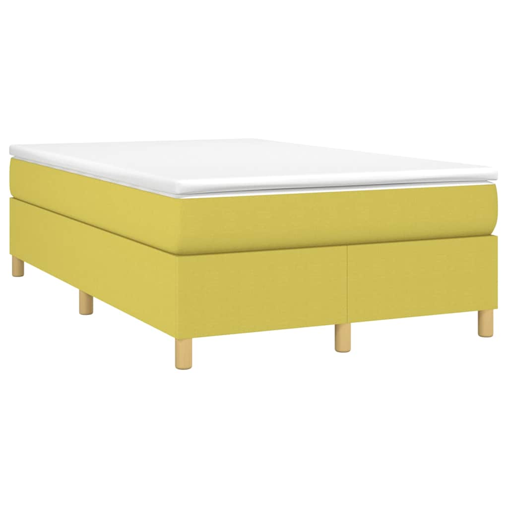 Κρεβάτι Boxspring με Στρώμα Πράσινο 120x200 εκ. Υφασμάτινο