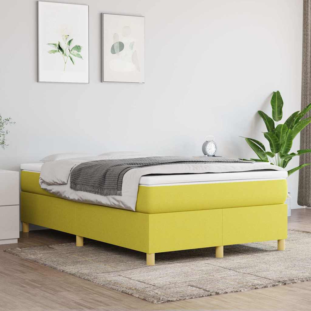 Κρεβάτι Boxspring με Στρώμα Πράσινο 120x200 εκ. Υφασμάτινο