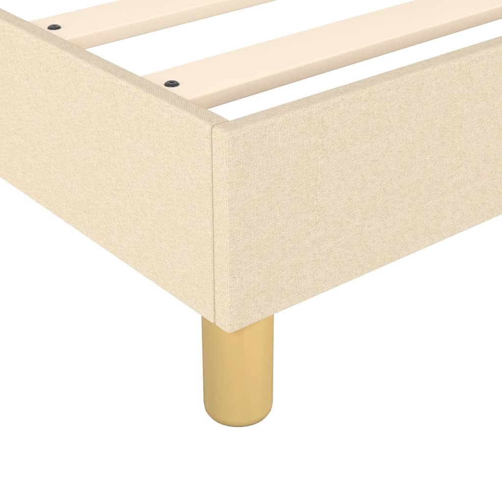 Κρεβάτι Boxspring με Στρώμα Κρεμ 140x190 εκ. Υφασμάτινο - Pakobazaar