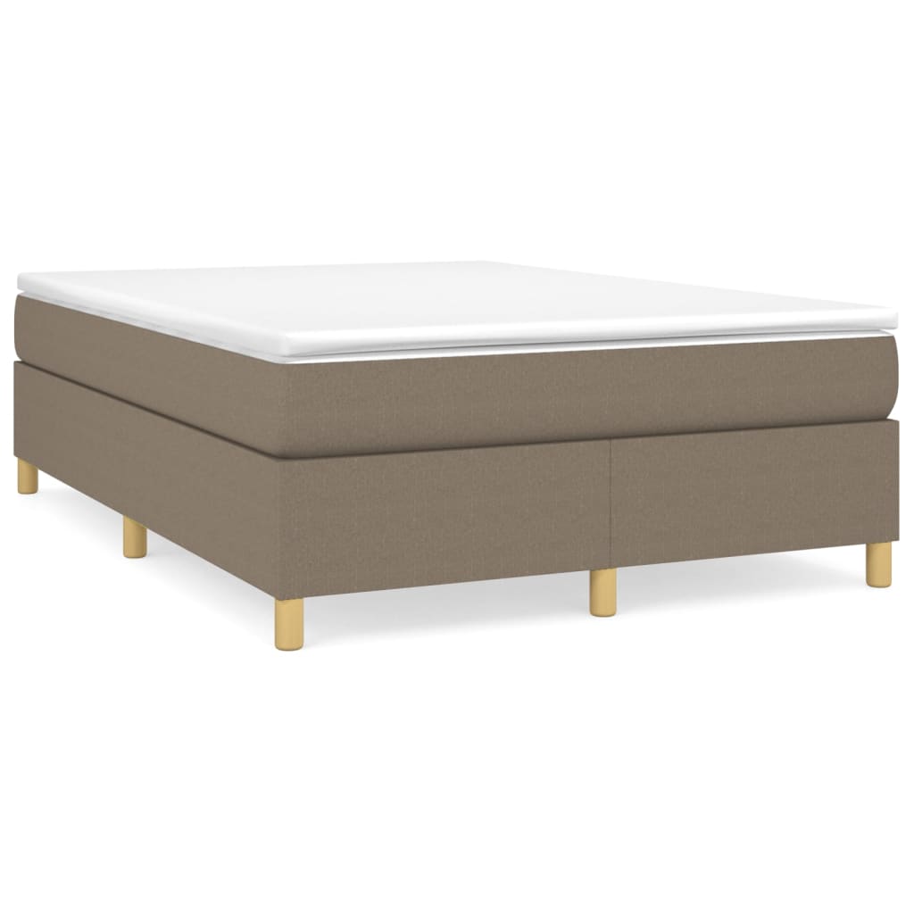 Κρεβάτι Boxspring με Στρώμα Taupe 140x200 εκ. Υφασμάτινο