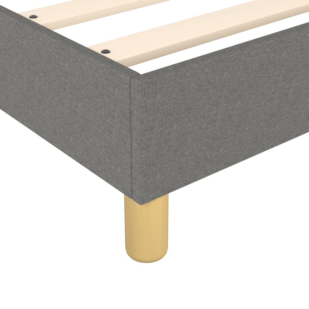 Κρεβάτι Boxspring με Στρώμα Σκούρο Γκρι 160x200 εκ Υφασμάτινο - Pakobazaar