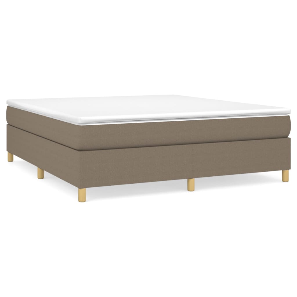 Κρεβάτι Boxspring με Στρώμα Taupe 160x200 εκ. Υφασμάτινο