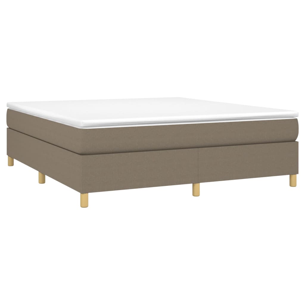 Κρεβάτι Boxspring με Στρώμα Taupe 180x200 εκ. Υφασμάτινο