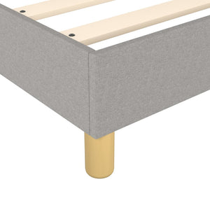 Κρεβάτι Boxspring με Στρώμα Ανοιχτό Γκρι 200x200 εκ. Υφασμάτινο
