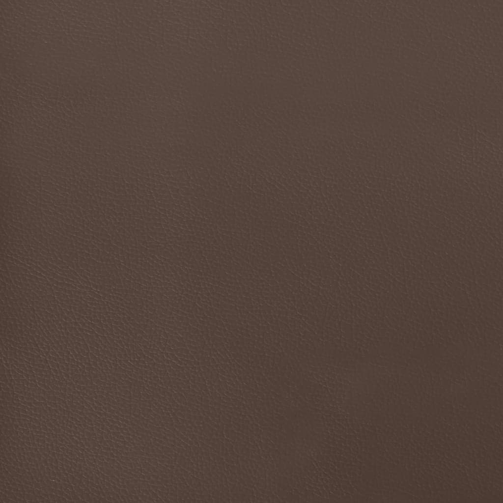 Κρεβάτι Boxspring με Στρώμα Καφέ 140x190εκ. από Συνθετικό Δέρμα - Pakobazaar