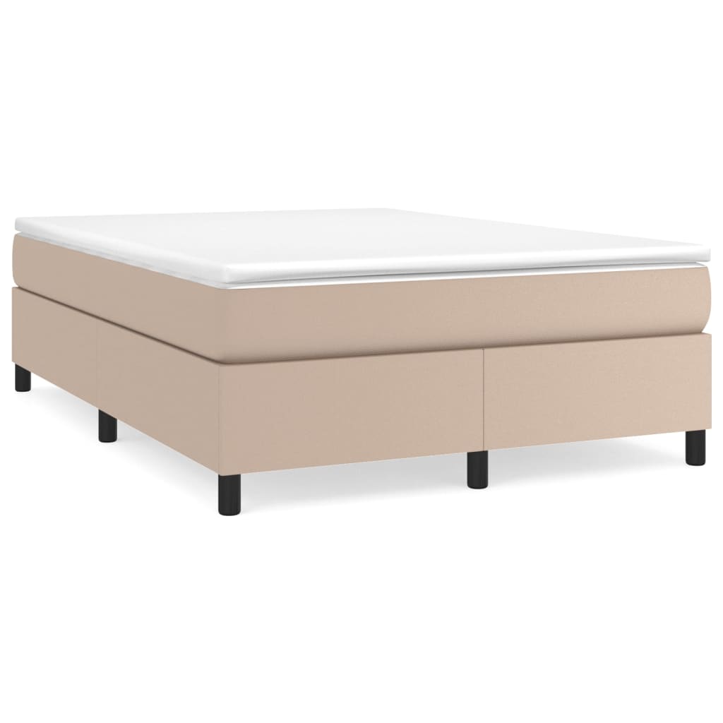 Κρεβάτι Boxspring με Στρώμα Καπουτσίνο 140x190εκ.από Συνθ.Δέρμα